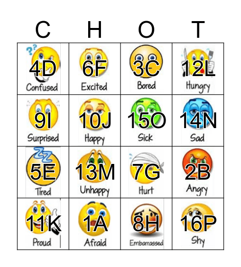 Smil(e)y Bingo Card