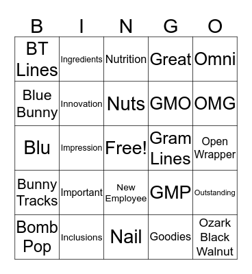 Quality Bingo Card