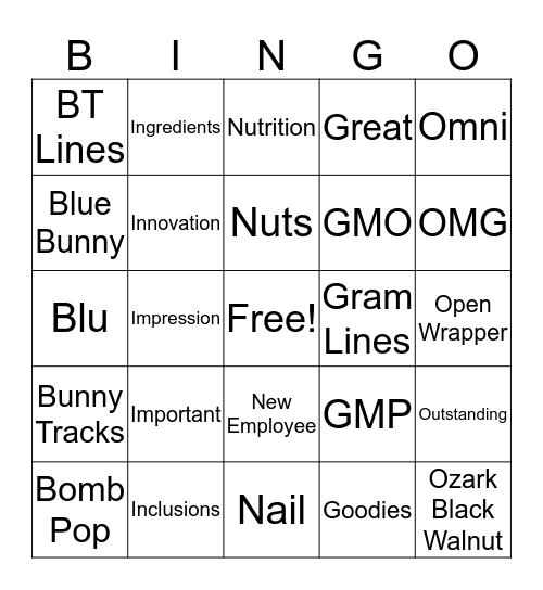Quality Bingo Card