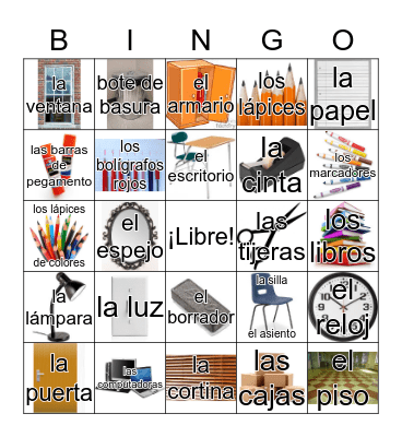 En La Clase Bingo Card