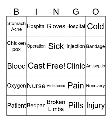 NURSE BINGO Card