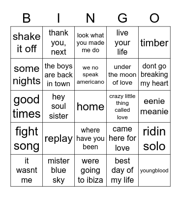 prosseco time Bingo Card