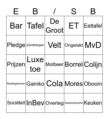EB/SB-bingo Card