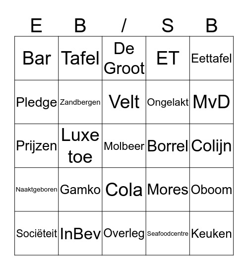 EB/SB-bingo Card