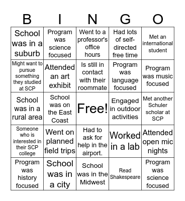 SCP BINGO Card
