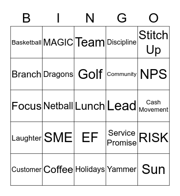 Business Connect  Bingo Card