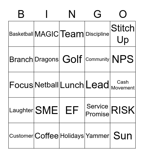 Business Connect  Bingo Card