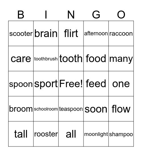 Level 3 Lesson 1 Bingo Card