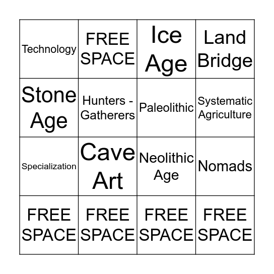 VOCAB BINGO Card