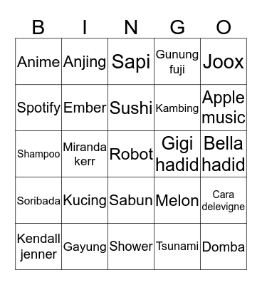 Bingo abizard demi dapet motor vespa Bingo Card