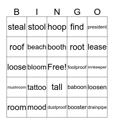 Level 3 Lesson 3 Bingo Card