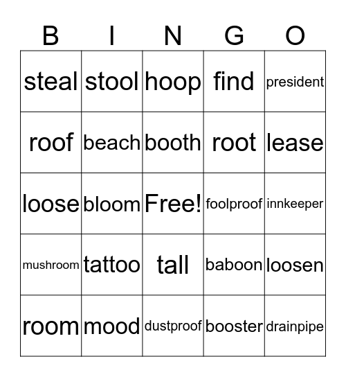 Level 3 Lesson 3 Bingo Card