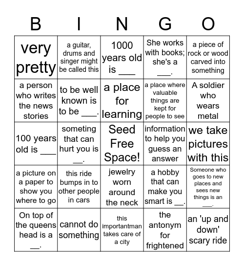 NEW SuperMinds 4a, Vocabulary Units 0-1 (Week 4-6) Bingo Card