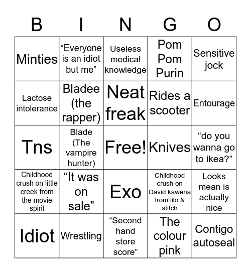 Laura Bingo Card
