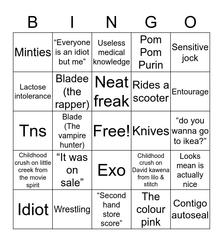 Laura Bingo Card