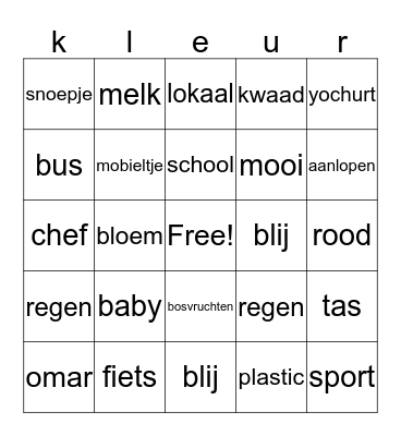 een baby in de supermarkt Bingo Card