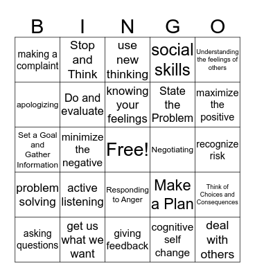 TFAC Bingo Card