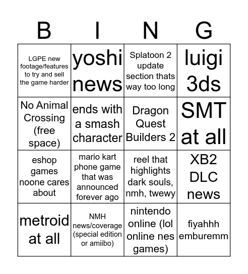 direct thats totally happening on the 13th Bingo Card