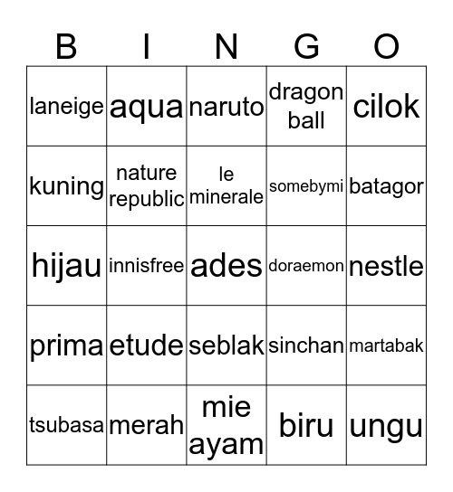 FEL2CITY xixixi Bingo Card