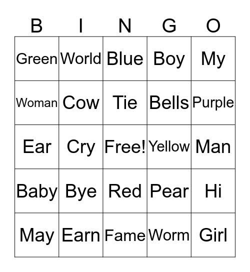 Fun Bingo Card