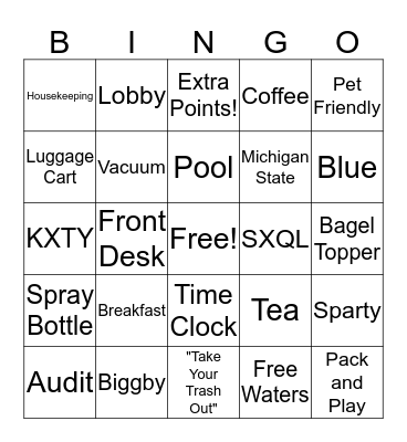 Hampton Inn East Lansing Bingo Card
