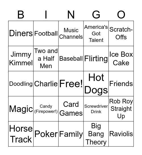 Nick's 90th - Favorite Things! Bingo Card