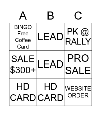 HOME DEPOT BINGO Card