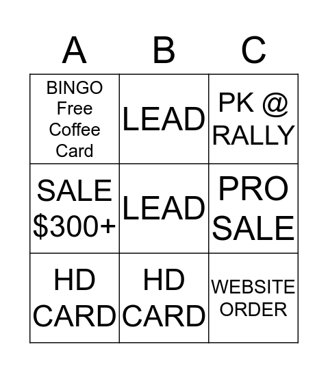 HOME DEPOT BINGO Card