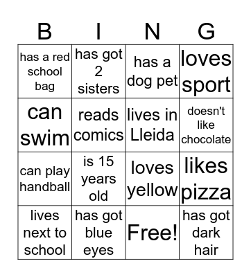 FIND SOMEONE WHO ... Bingo Card