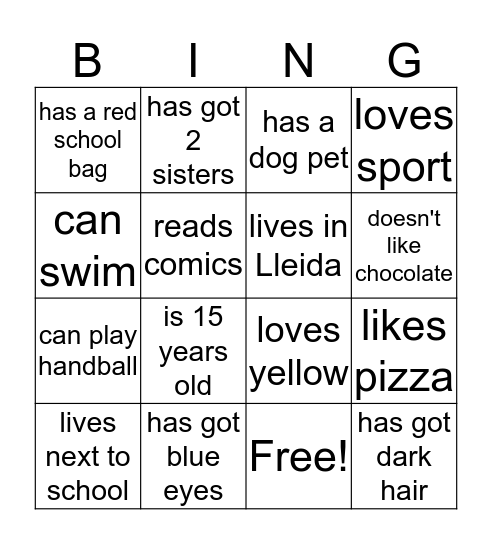 FIND SOMEONE WHO ... Bingo Card