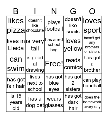 FIND SOMEONE WHO ... Bingo Card