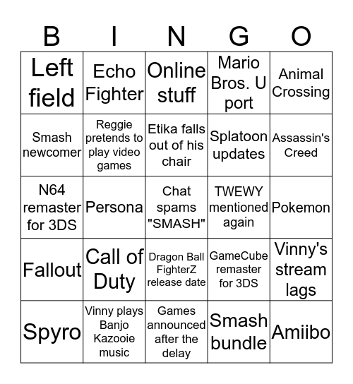 Untitled 9/13/2018 Direct Bingo Card Bingo Card
