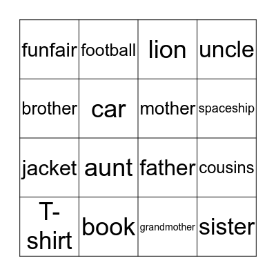 Unit 1 Bingo Card