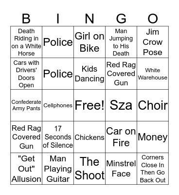 This is America Bingo Card