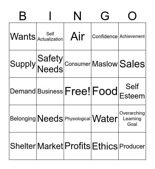 Business Bingo  Bingo Card