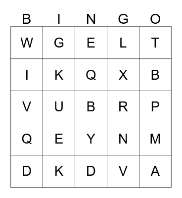 Nautical Flags bingo Card