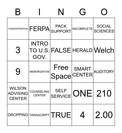 stAte Bingo Card