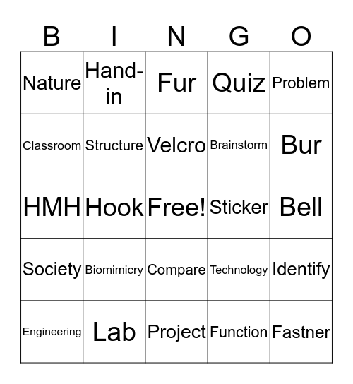 9/14 Bingo Card