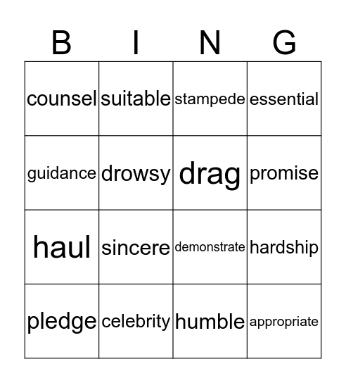 Bingo Card