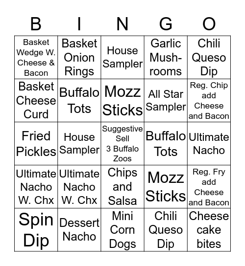 Server BINGO Card