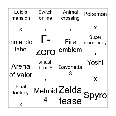 Bingo Card