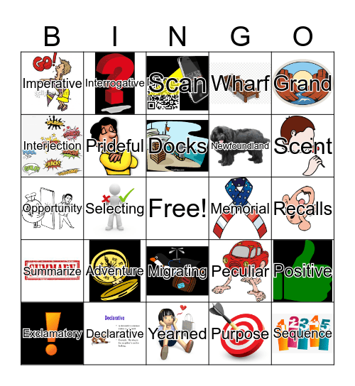 ESL / Grade 4 (14th Sep 2018) Bingo Card