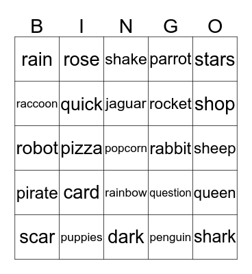 Unit 7 Bingo Card