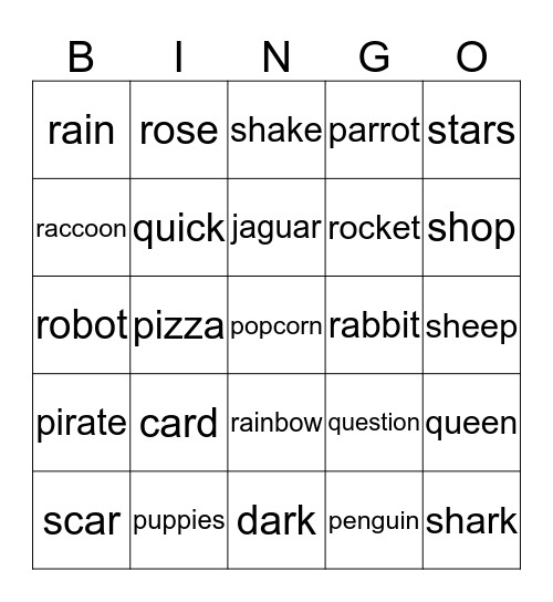 Unit 7 Bingo Card