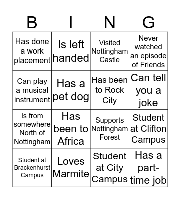 Employability Champion Icebreaker Bingo Card