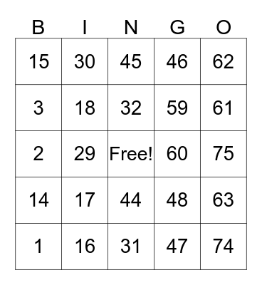 La Familia del Paso Bingo Card