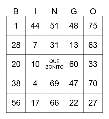 J E S U S  Bingo Card