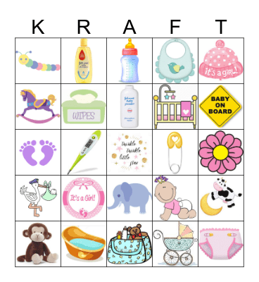 BABY    GIRL   Bingo Card