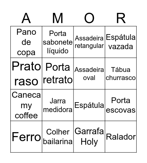 CHÁ BAR Bingo Card