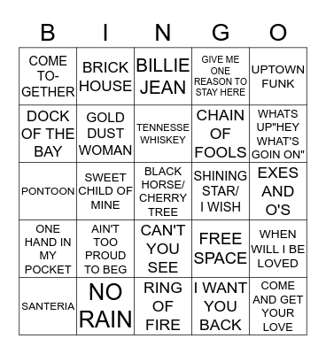 ABC TRIO MUSIC BINGO PARTY! Bingo Card